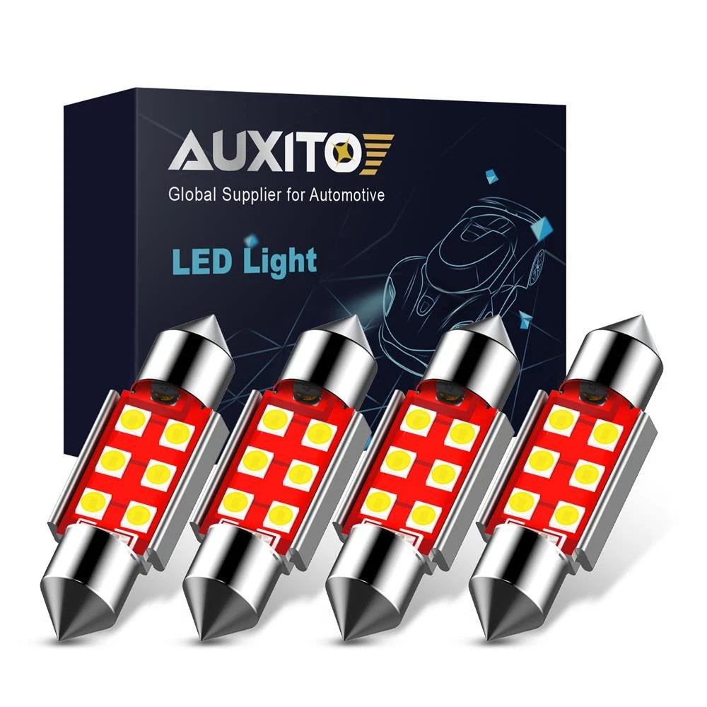 4X 36mm CANBUS Error Free 6 LED 3030 SMD 6418 6411 License Plate Dome Light Bulb 6B93BC-57