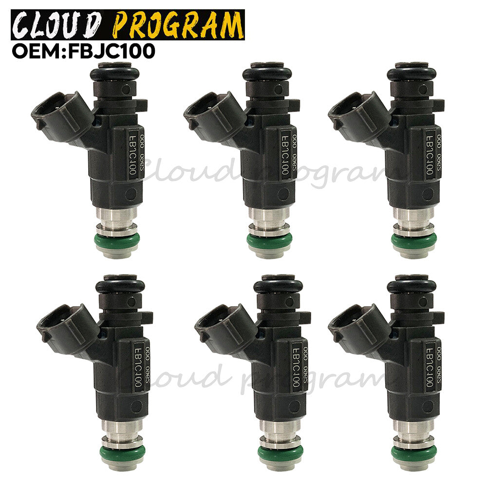 6 PCS Fuel Injectors Set FBJC100 for 2000-2005 Infiniti Nissan V6 3.0L 3.5L 6B93BC-57