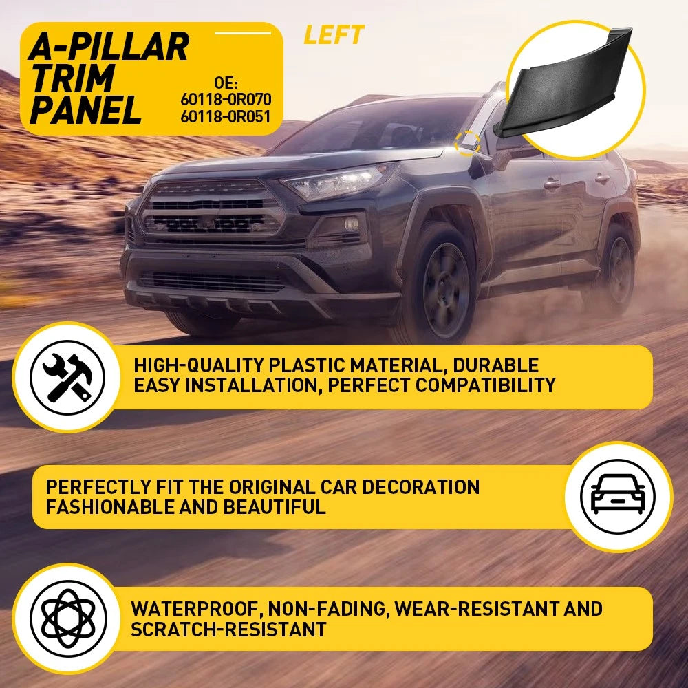 Left Driver Side A-pillar Trim Panel Cover For Toyota RAV4 2019-23 60118-0R070 A 6B93BC-57