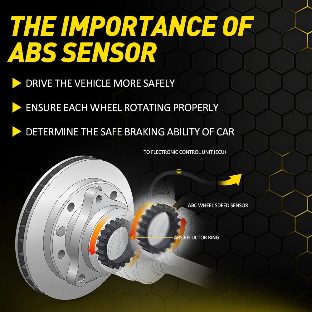 4x ABS Wheel Speed Sensor for Chevrolet Equinox GMC Terrain 2010-17 Front Rear A 6B93BC-57