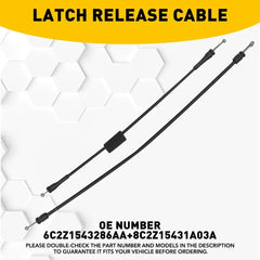 Rear Left Cargo Door Upper&Lower Latch Release Cable for Ford E150 250 350 450 A 6B93BC-57