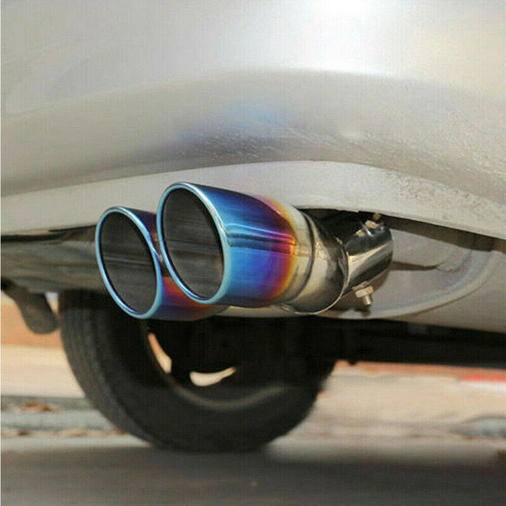 Car Dual Outlet Rear Muffler Tip Exhaust Pipe Tail Throat Replace For 1.4-2.5 EA 6B93BC-57
