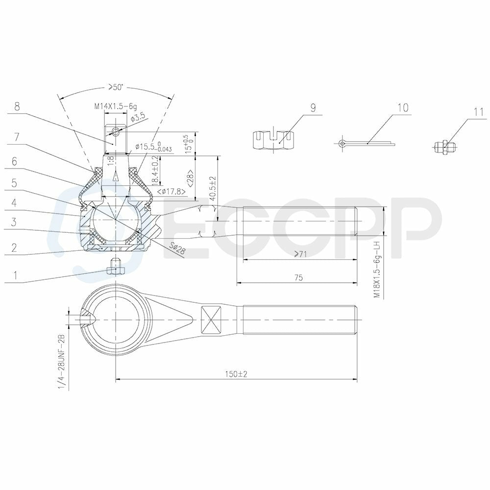 14pcs Front Control Arms Tie Rods Suspension For 1997-2001 2002 Ford Expedition 6B93BC-57
