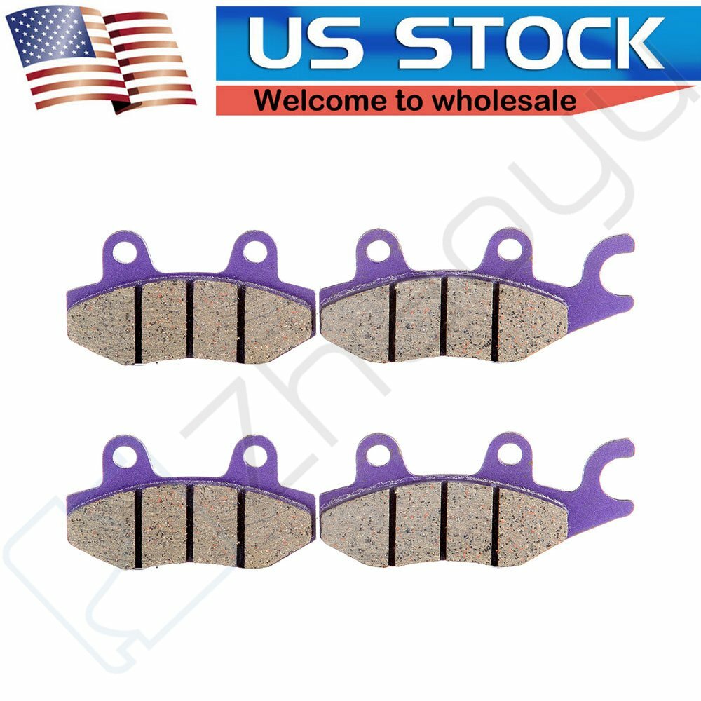 2 Pairs Brake Pads Front/Rear For Kawasaki KLR650 BN125A EX250J Carbon Fiber 6B93BC-57