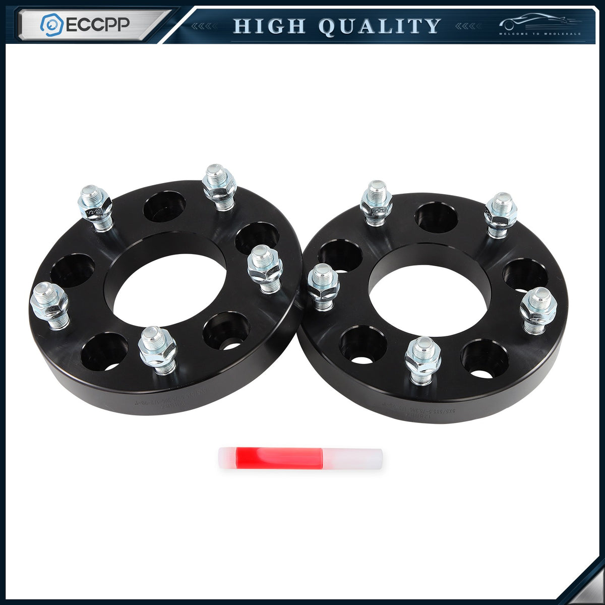 2Pcs 1" 5x5 to 5x5.5 Conversion Wheel Adapters 1/2"x20 For Jeep 5x127 to 5x139.7