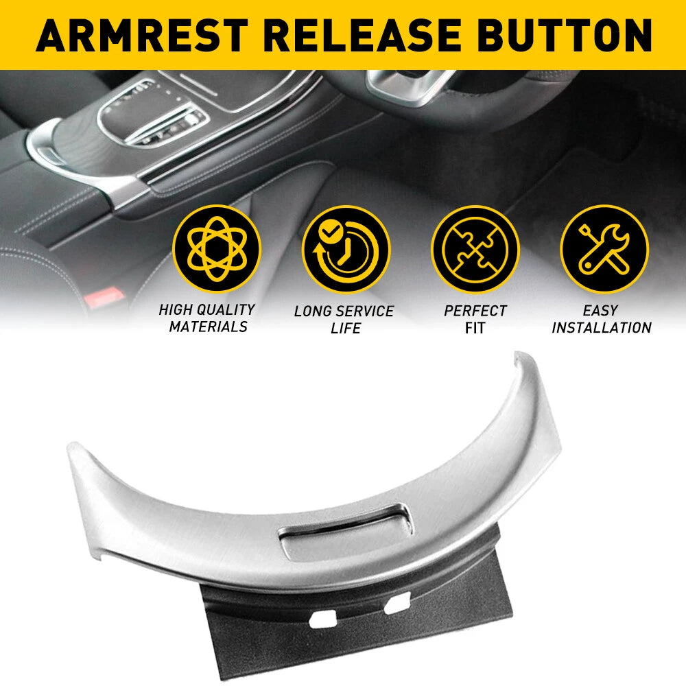 Center Console Armrest Box Release Button Trim Cover Fit For Benz W205 C Class 6B93BC-57