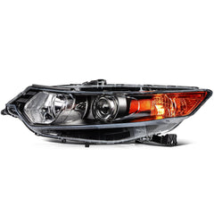 Pair Halogon Headlights Assembly For 2009-2014 Acura TSX 2.4L 3.5L Black Amber 6B93BC-57