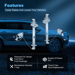 For 2003-2008 Honda Pilot Front Left Right RH Power Window Regulator With Motor 6B93BC-57