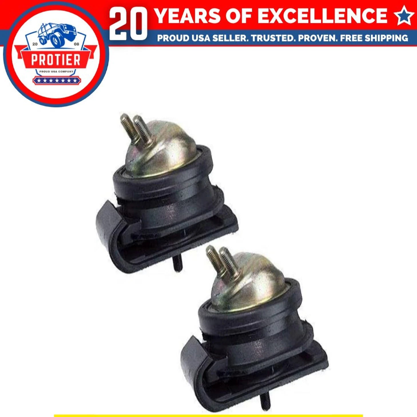 Motor Mount Set 2PCS for 99-04 Nissan Frontier 3.3L Front L & R 6B93BC-57