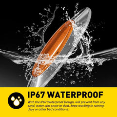 20PCS Marker Light 6.5" LED Truck RV Trailer Oval Clearance Side Light Amber EOA 6B93BC-57