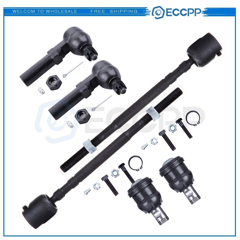 Fits Chrysler Town & Country 6Pcs Front Lower Ball Joints Tie Rod Links Kit 6B93BC-57