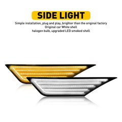 For 16-21 Honda Civic LED Smoke Side Marker Signal Switchback Lights Sequential 6B93BC-57