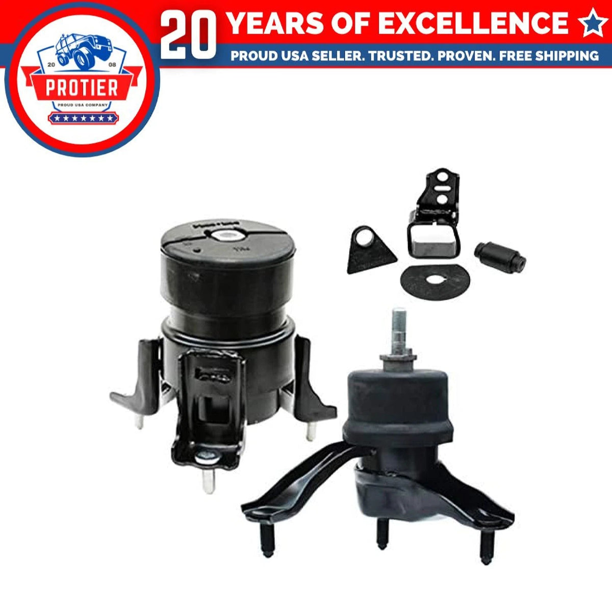 Fits 2001-2003 Toyota Highlander 3.0L 2WD Front/Rear Motor & Trans Mount 3pcs : 6B93BC-57