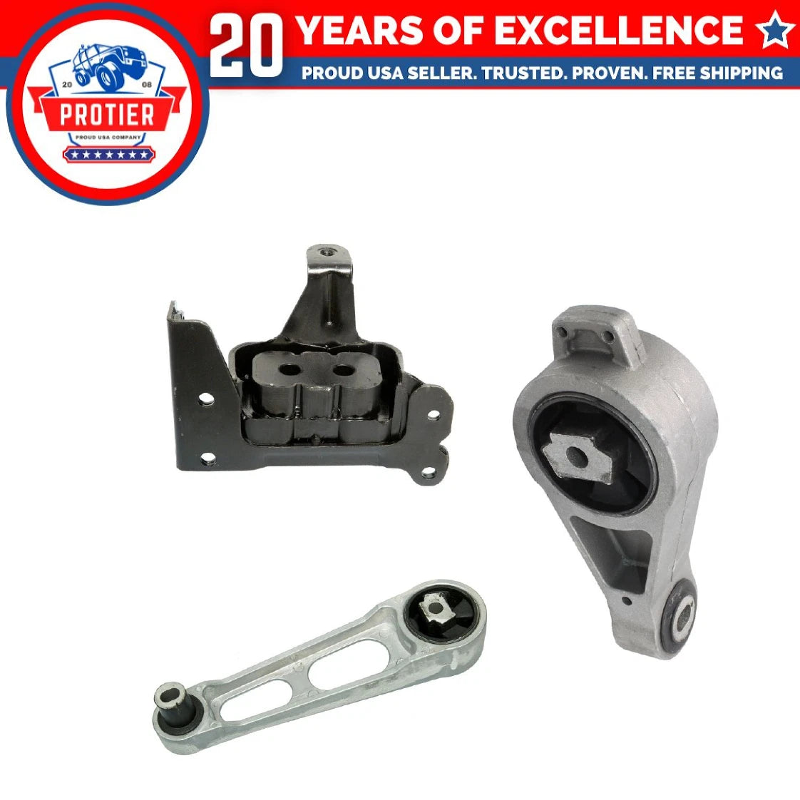 Motor & Trans Mount 3PCS Set Fit 2003-2008 Chrysler PT Cruiser 2.4L Turbo Auto 6B93BC-57