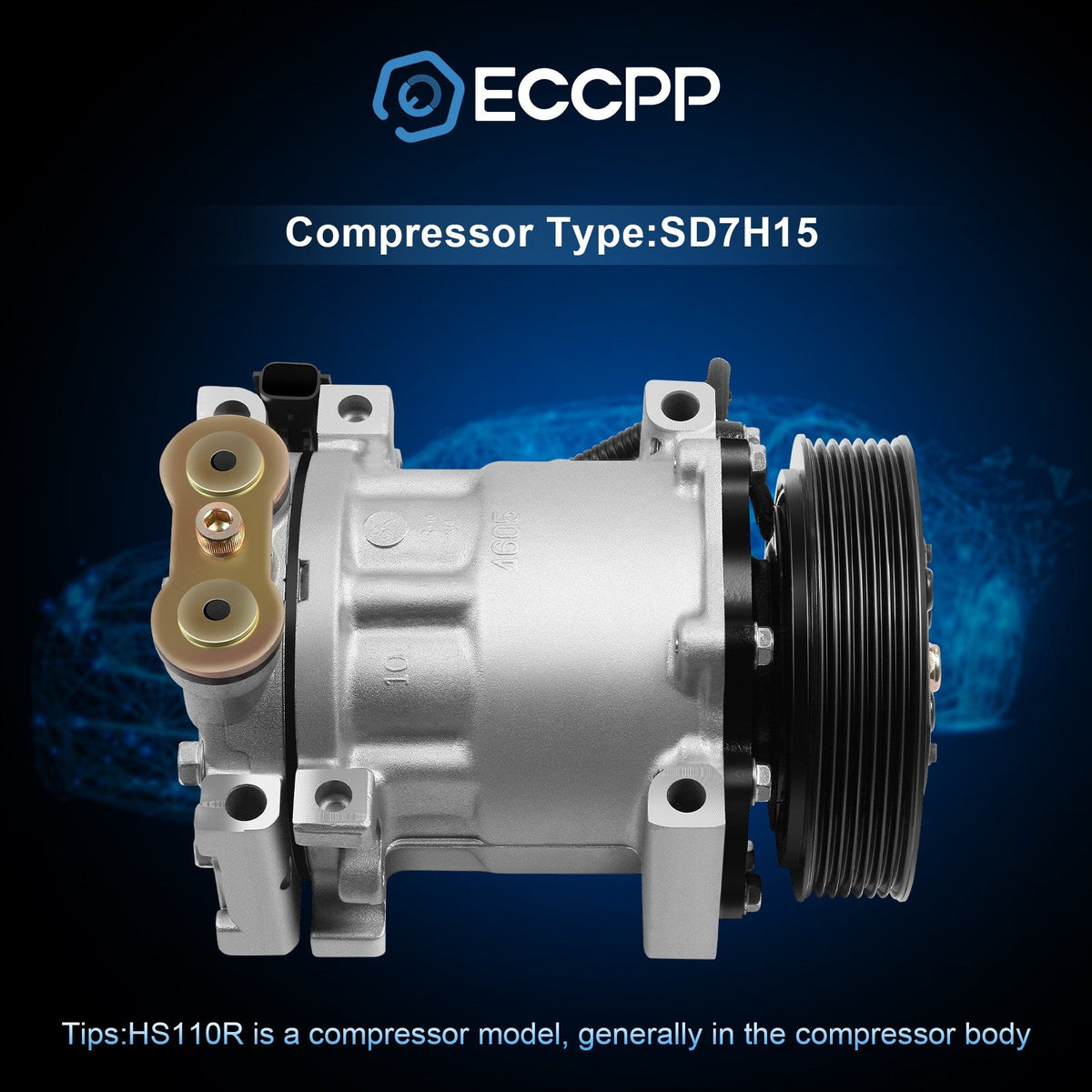 A/C AC Compressor For 1996-2001 Dodge Dakota Durango Ram 1500 6B93BC-57