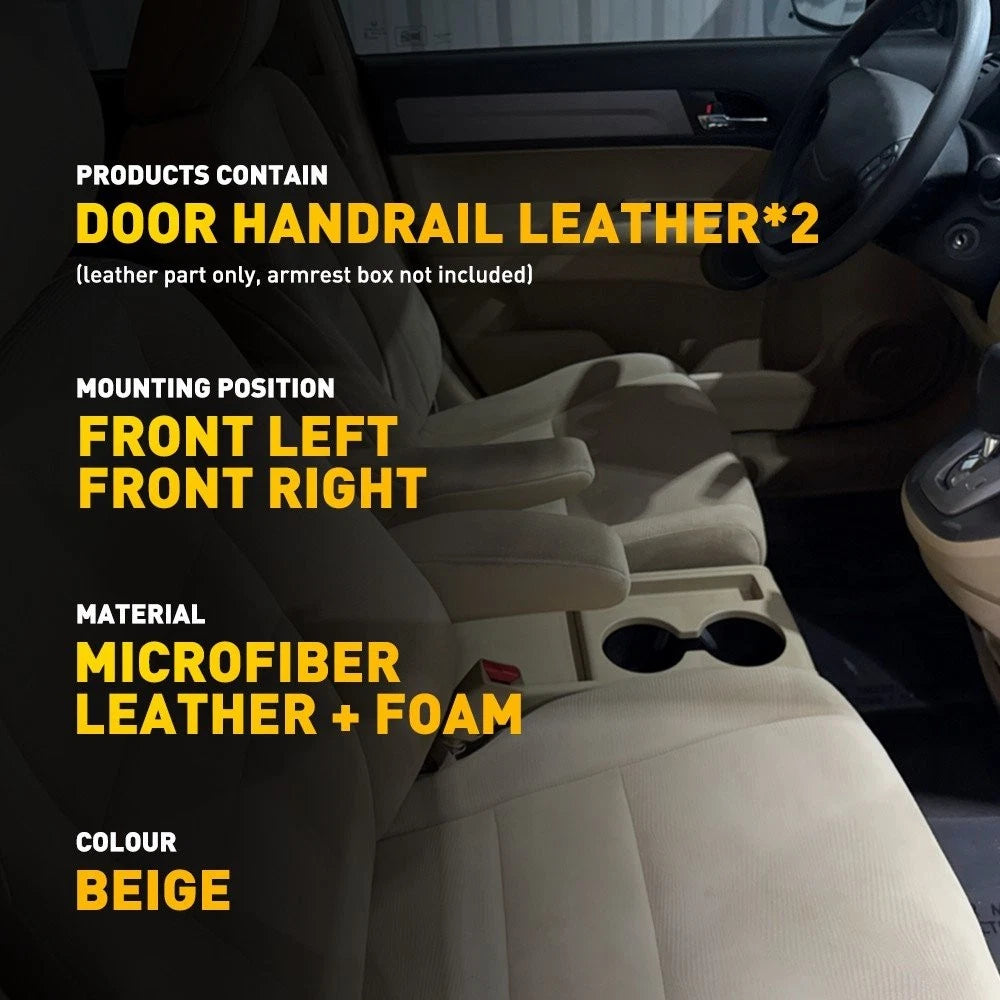 Pair Beige Leather Front Seat Armrest Replacement Cover Fit Honda CR-V 2010-2011 6B93BC-57
