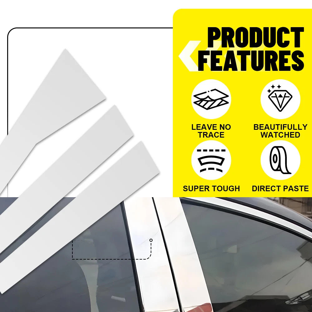 Chrome Color Pillar Posts for 2012-2016 Honda CRV 6pcs Set Door Trim Piano Decal 6B93BC-57