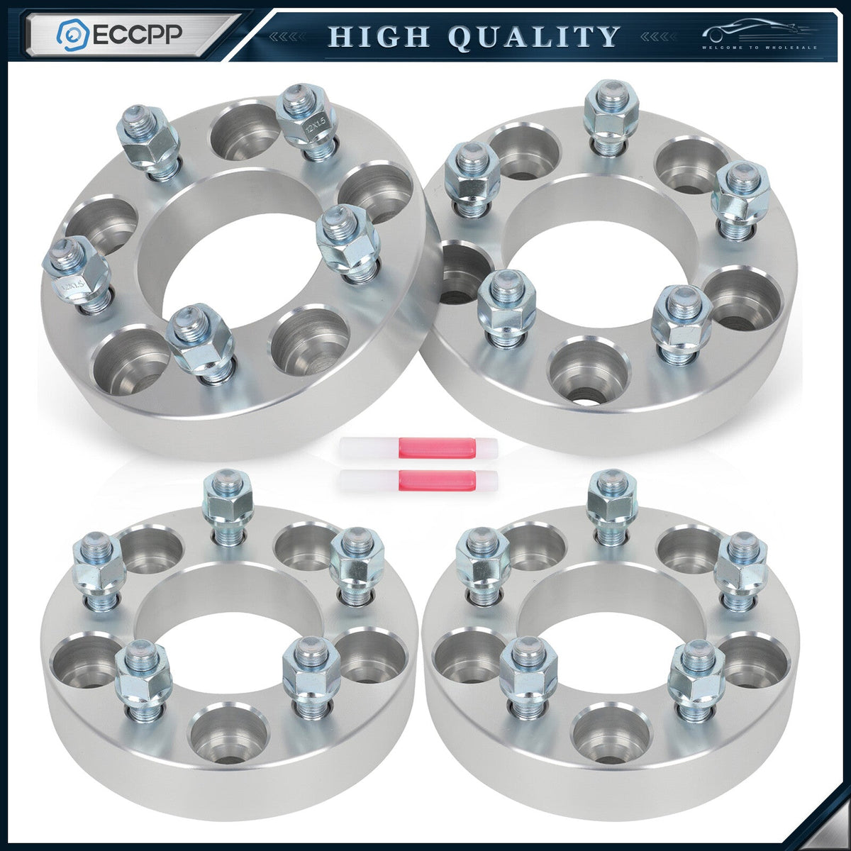4P 1.25" 5x114.3 to 5x108 Conversion Wheel Adapters For Toyota Lexus Honda Mazda 6B93BC-57