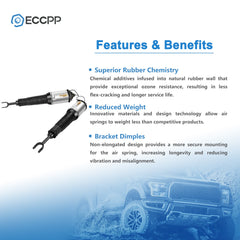 2Pcs Air Suspension Front Pair Shocks For 2002-2010 Audi A8 D3 Quattro Typ 4E