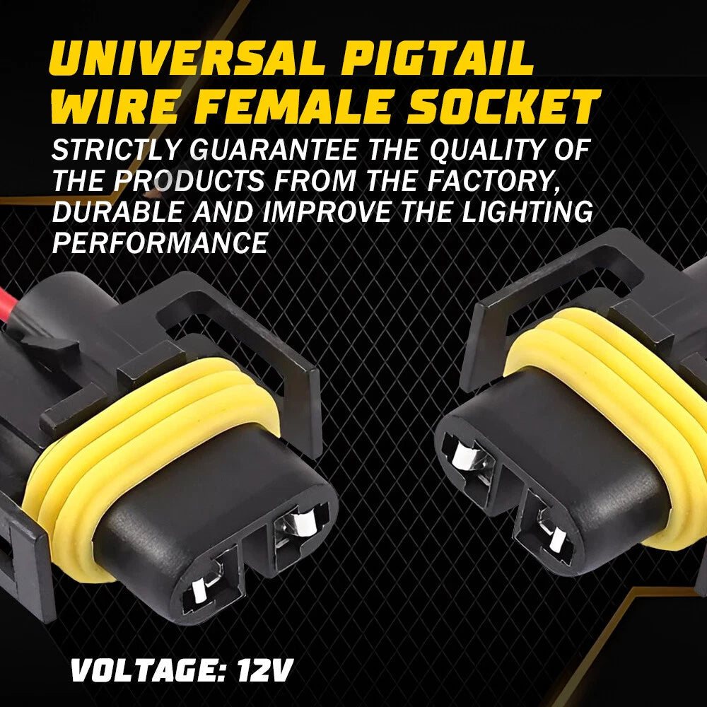 Wire Pigtail Female S H11 Two Harness Head Light Low Beam Socket Connector Plug 6B93BC-57