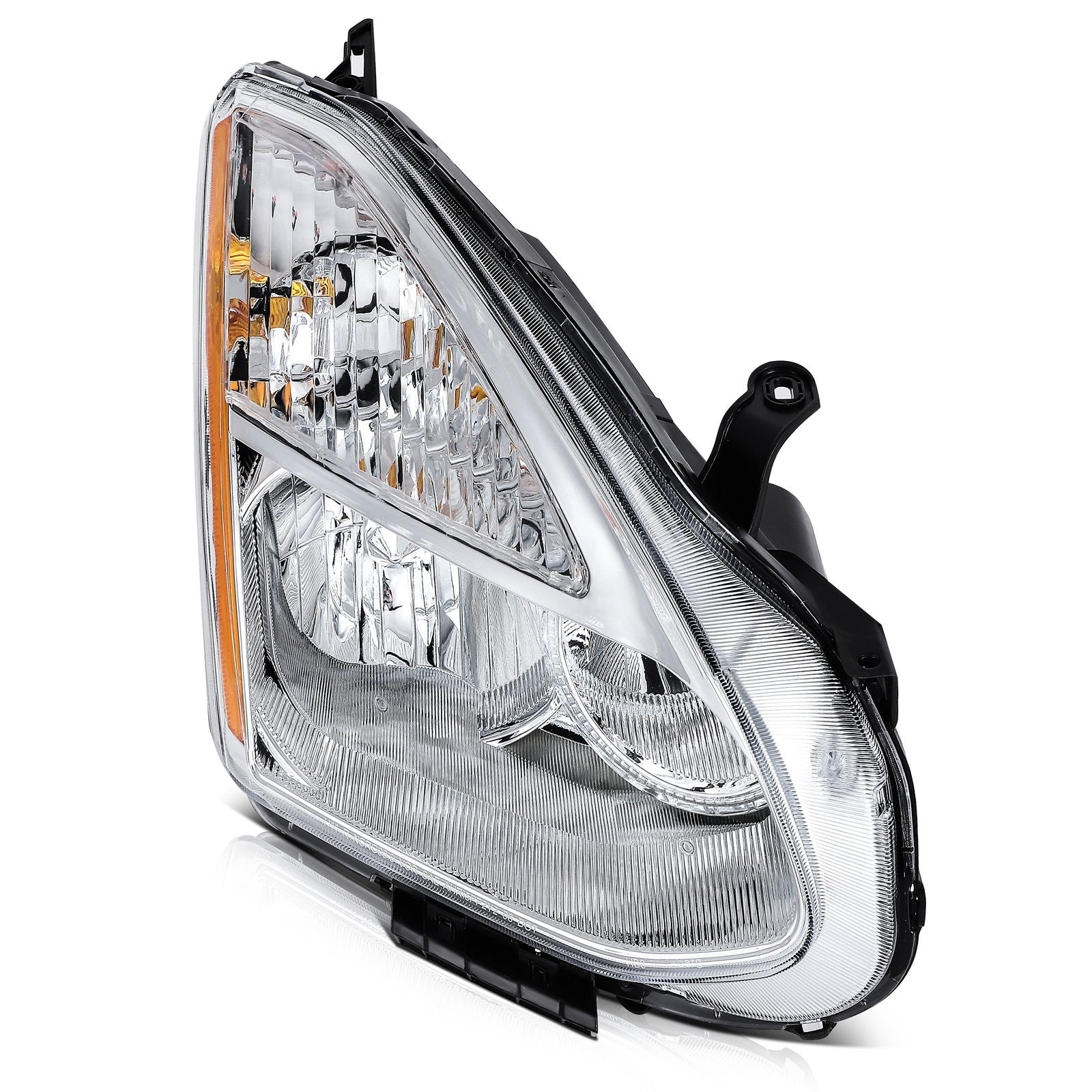 Pair Kit Headlights Assembly For 2012-2015 Nissan For Rogue 2.5L Chrome Amber 6B93BC-57