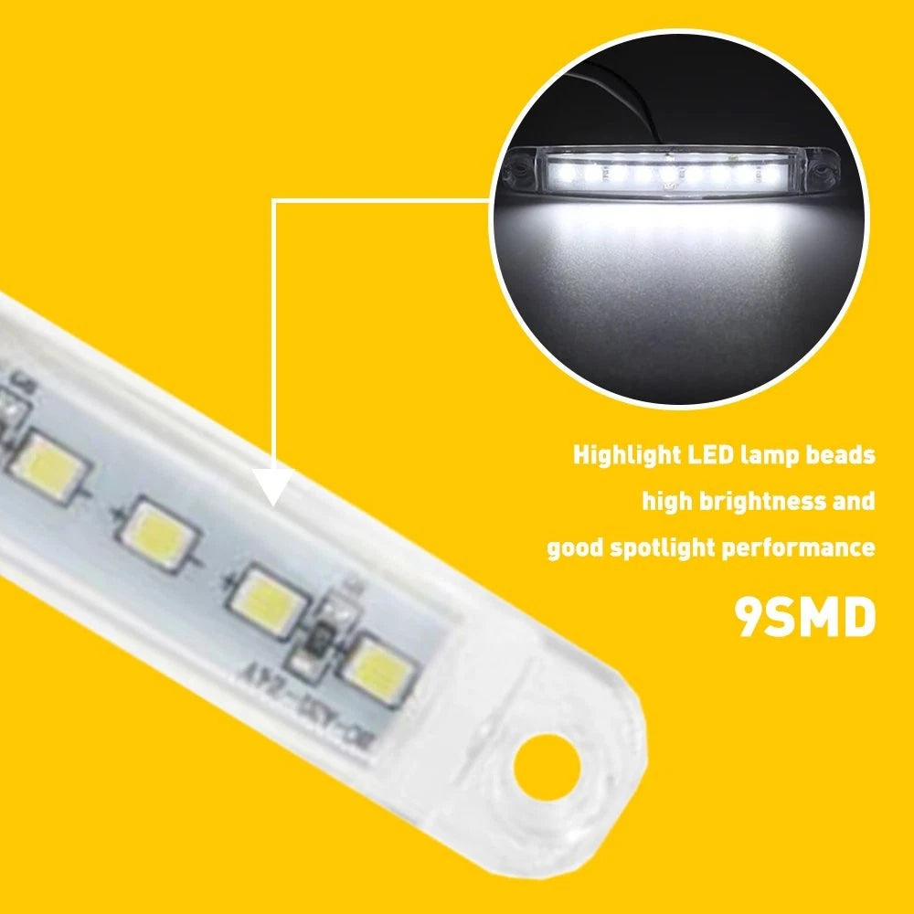 10PCS LED Side Marker Lights Bullet Clearance Light Truck Trailer 12V white EOA 6B93BC-57