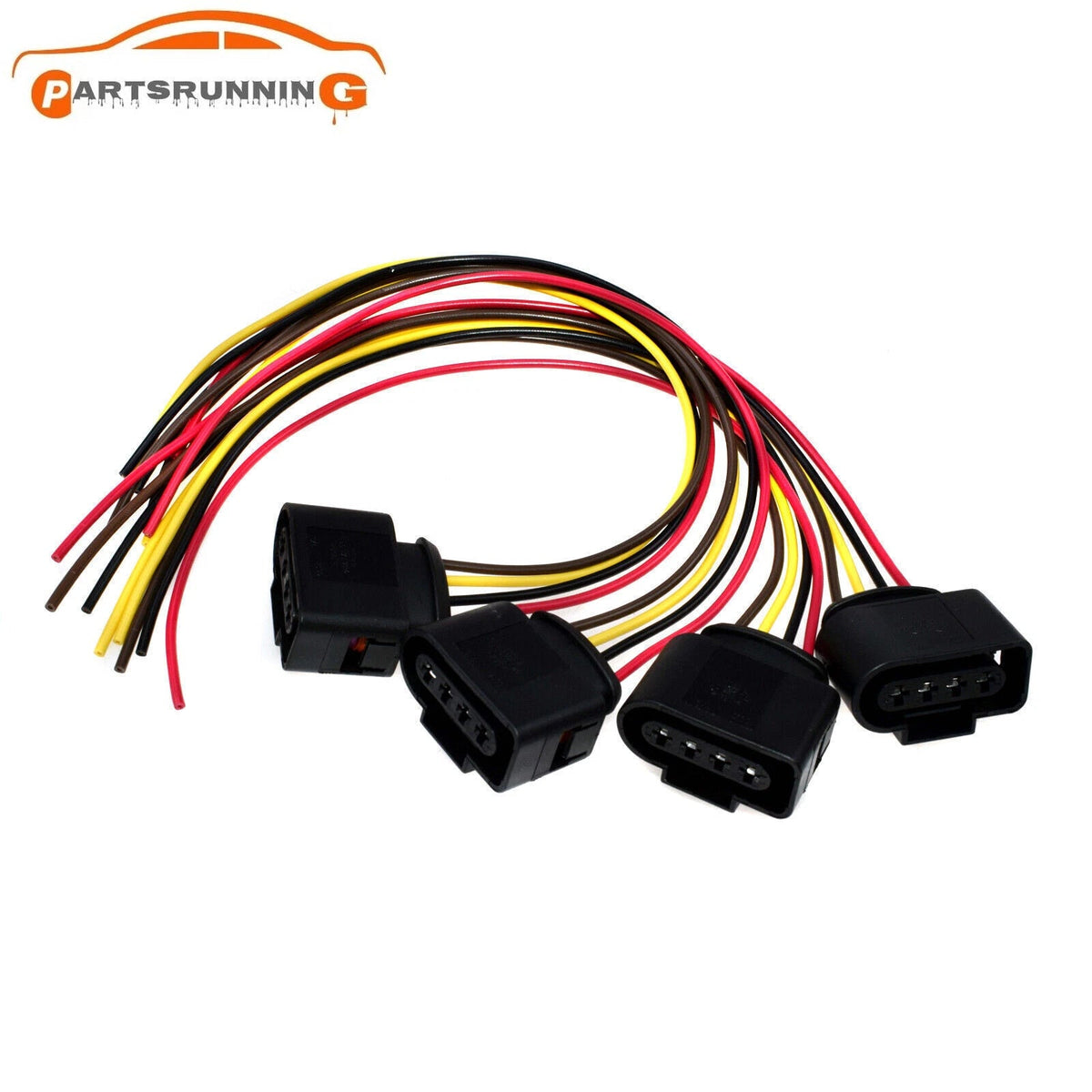 4PCS Ignition Coil Plugs Wiring Connector Pig Tail Set for Audi VW 1.8T 2.0T 6B93BC-57