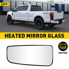 Lower Tow Mirror Glass Heated Driver Side For 2017-2022 FORD F250 F350 F450 F550 6B93BC-57