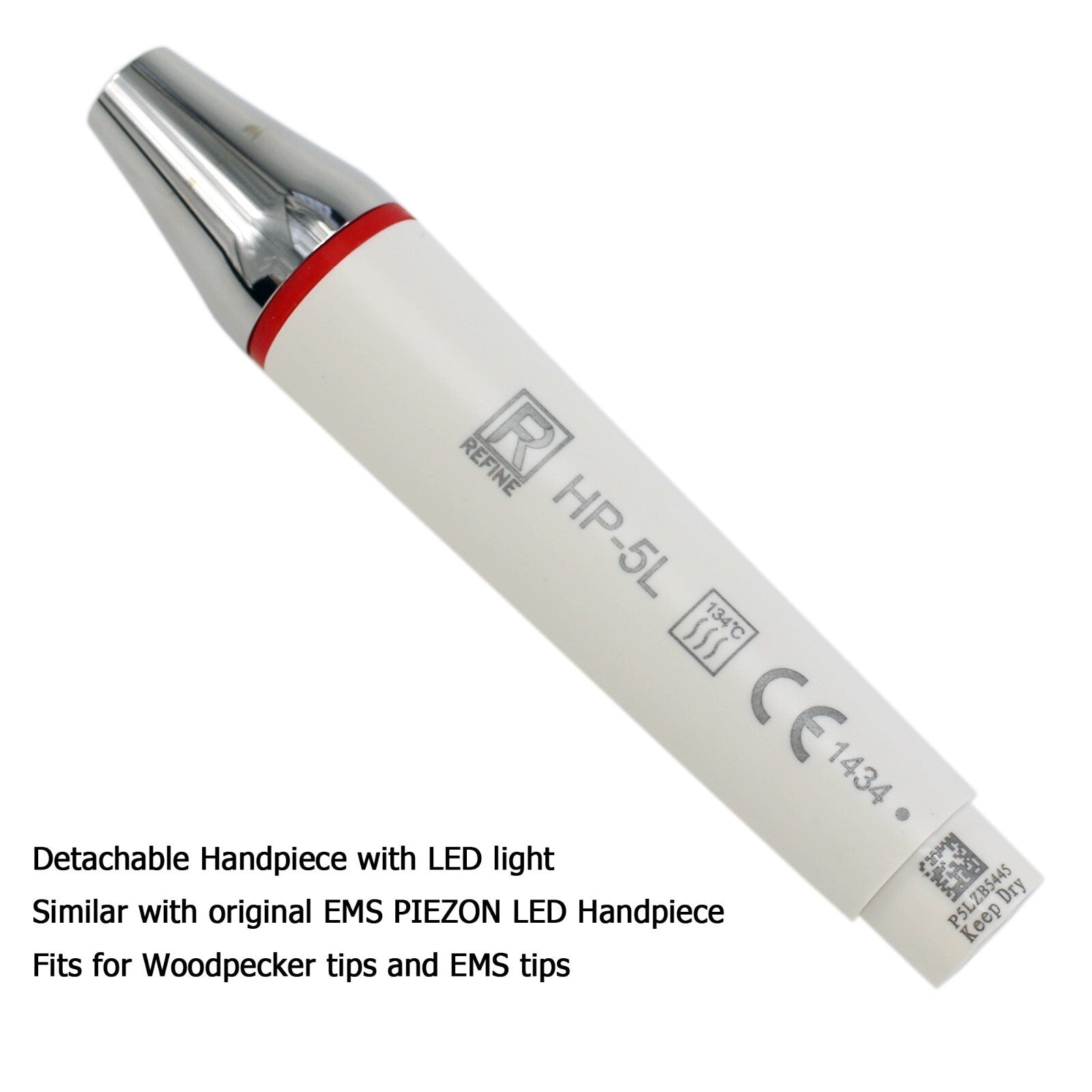 Dental EMS PIEZON LED Ultrasonic Handpiece Woodpecker Tip For PIEZON 250 AIRFLOW 6B93BC-57