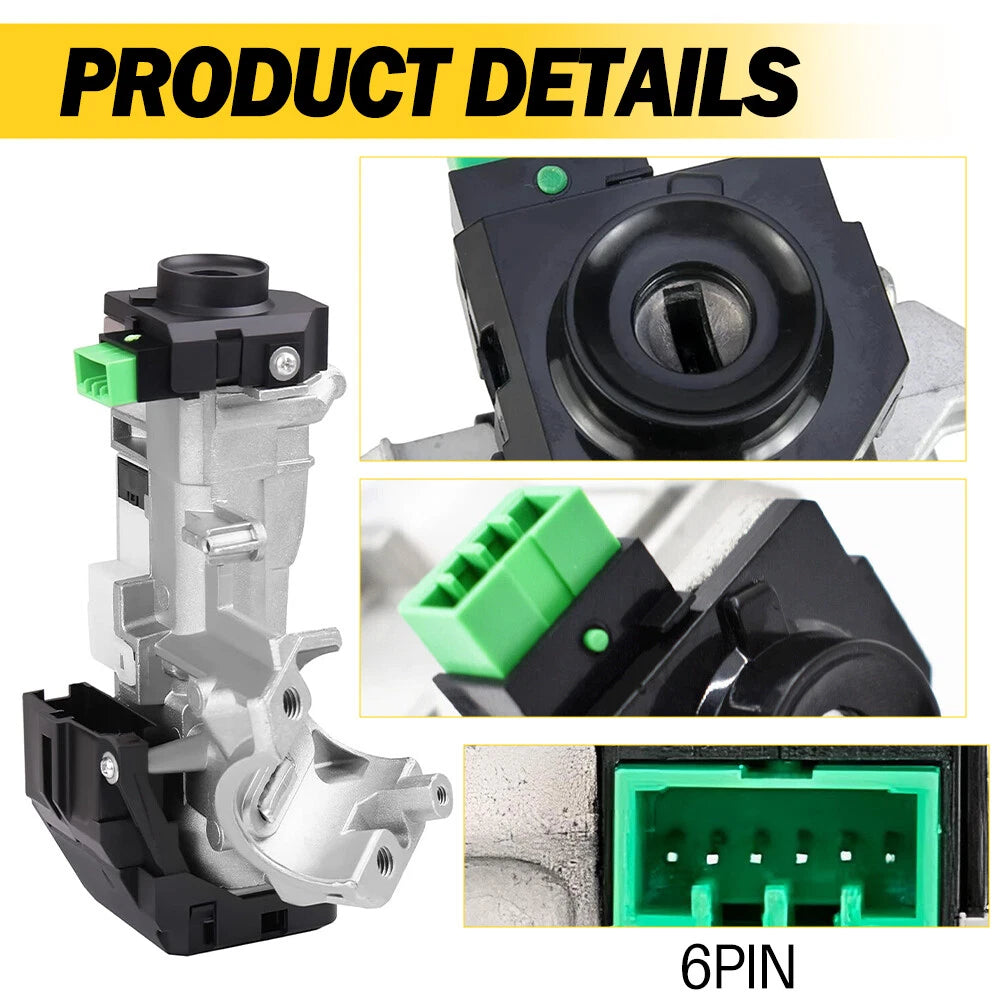Fit For 2006-2011 Honda Ignition Civic Switch Lock Cylinder Auto Trans w/2 Keys 6B93BC-57