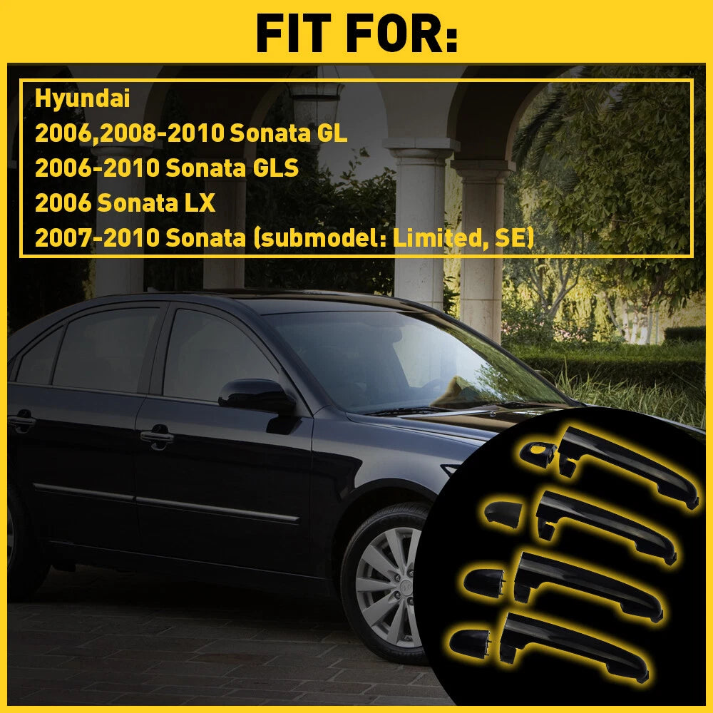 4PCS Front Rear Outside Door Handles For Hyundai Sonata 2006 07 2008 09 2010 EOA 6B93BC-57