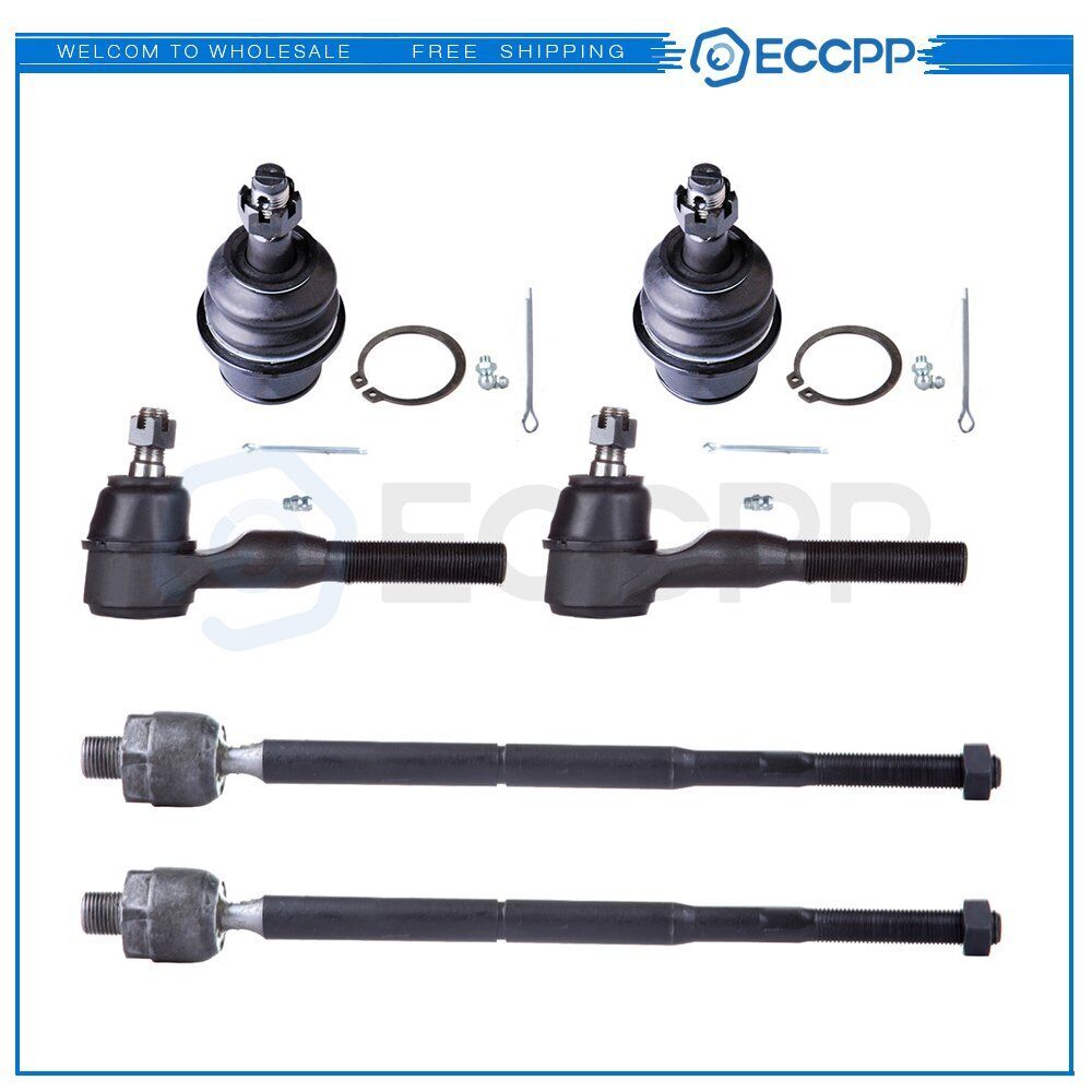 2x Lower Ball Joint + 4x Inner Outer Tie Rod End For 2005-2010 Chrysler 300 RWD