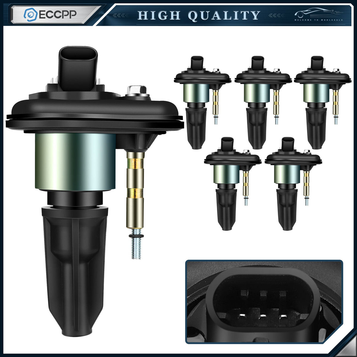 ECCPP 6 For 2002 2003 2004 2005 GMC Envoy 4.2L L6 Ignition Coil UF303 KOEEP