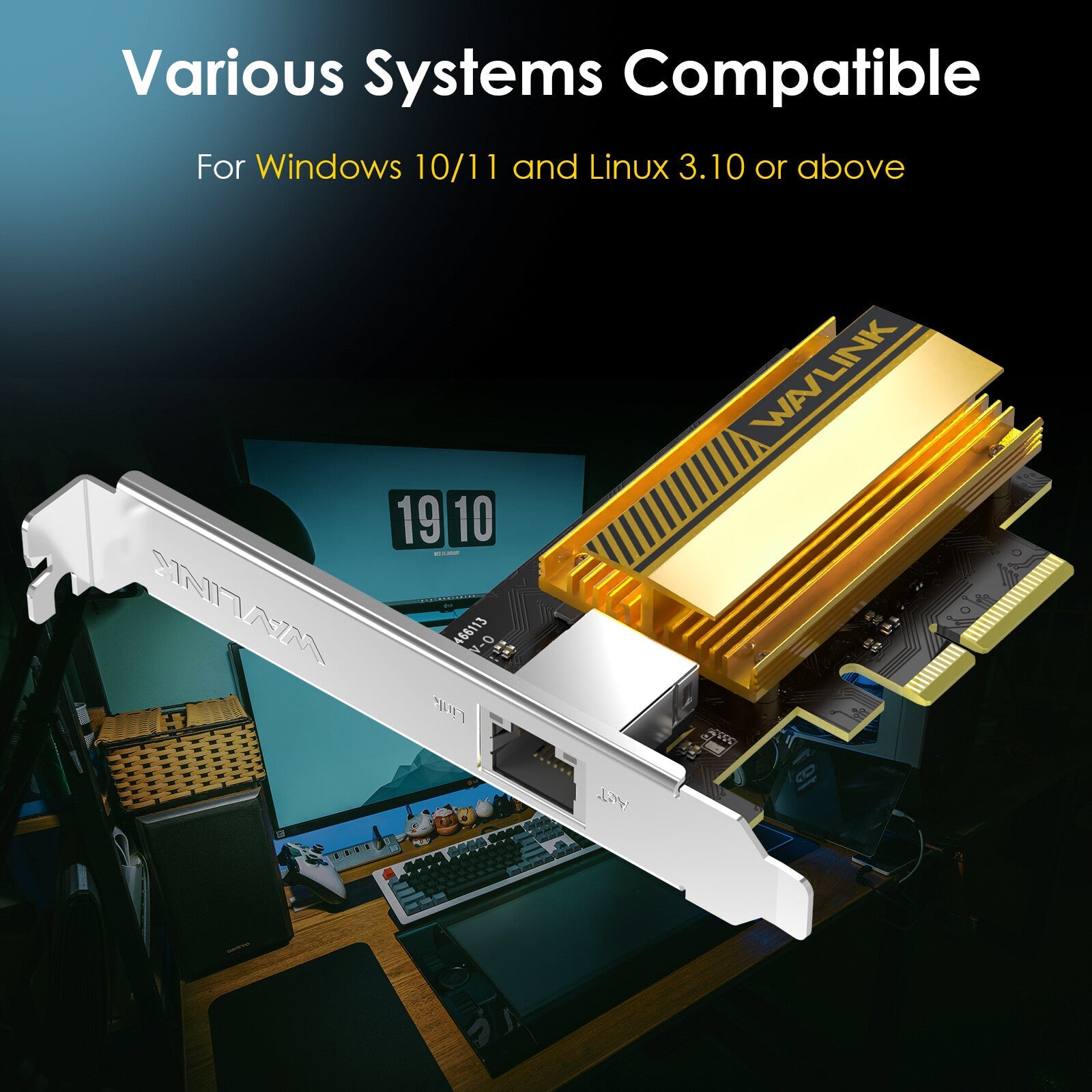 1Gb/2.5Gb/5Gb/10Gb Base-T PCI-e Network Card PCI Express Ethernet Adapter 6B93BC-57