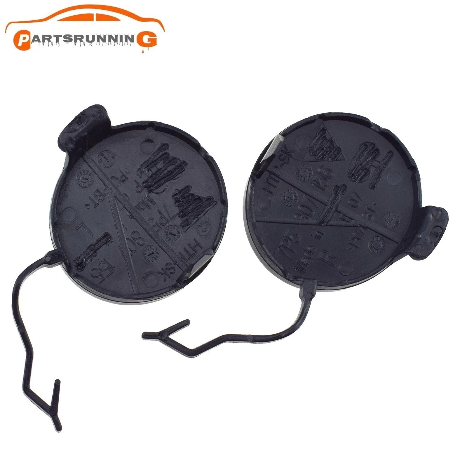 2PCS Front Bumper Tow Hook Eye Cap Cover 7P5807155 For Porsche Cayenne 2011-2014 6B93BC-57