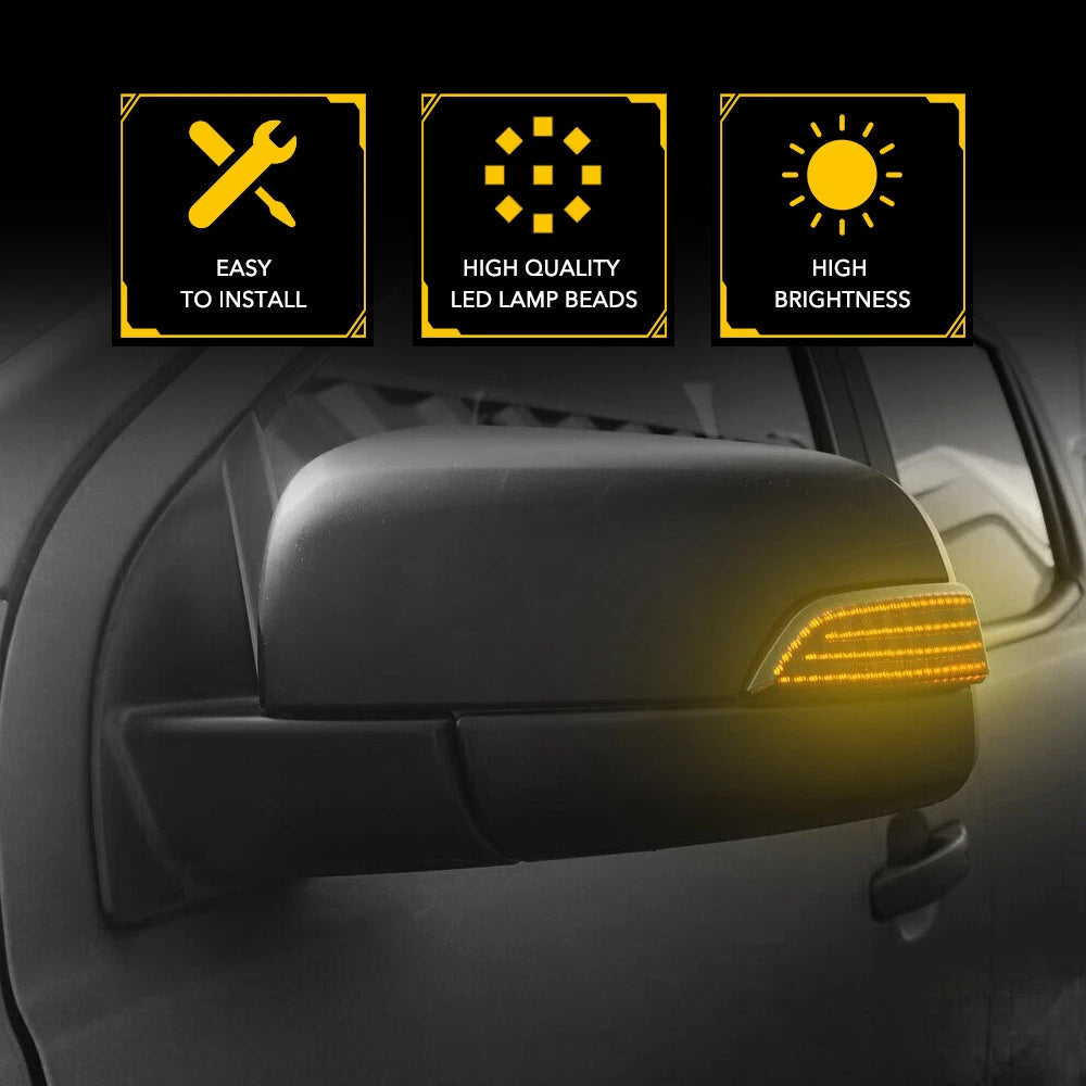 For 2019-23 Ranger Ford Lariat Sequential LED Side Mirror Signal Turn Lights 2X 6B93BC-57