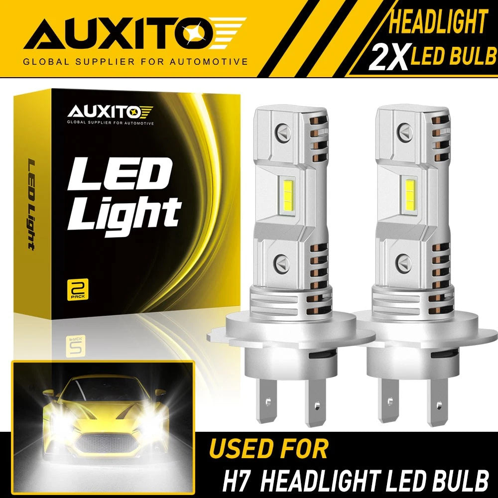 AUXITO H7 LED Headlight Kit Bulb High Low Beam 6500K Super White 20000LM CANBUS AUXITO