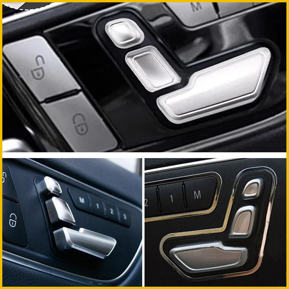 Silver Door Seat Adjust Button Switch Cover Trim for Mercedes-Benz E Class W212 6B93BC-57