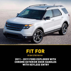 FOR 11-19 FORD EXPLORER LEFT DRIVER DOOR HANDLE KEY BEZEL COVER TRIMS CHROME EOA 6B93BC-57