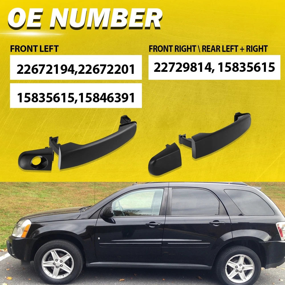 2Pcs Exterior Door Handle Front Left Right for Chevy Equinox 2005 2006-2012 EOA 6B93BC-57