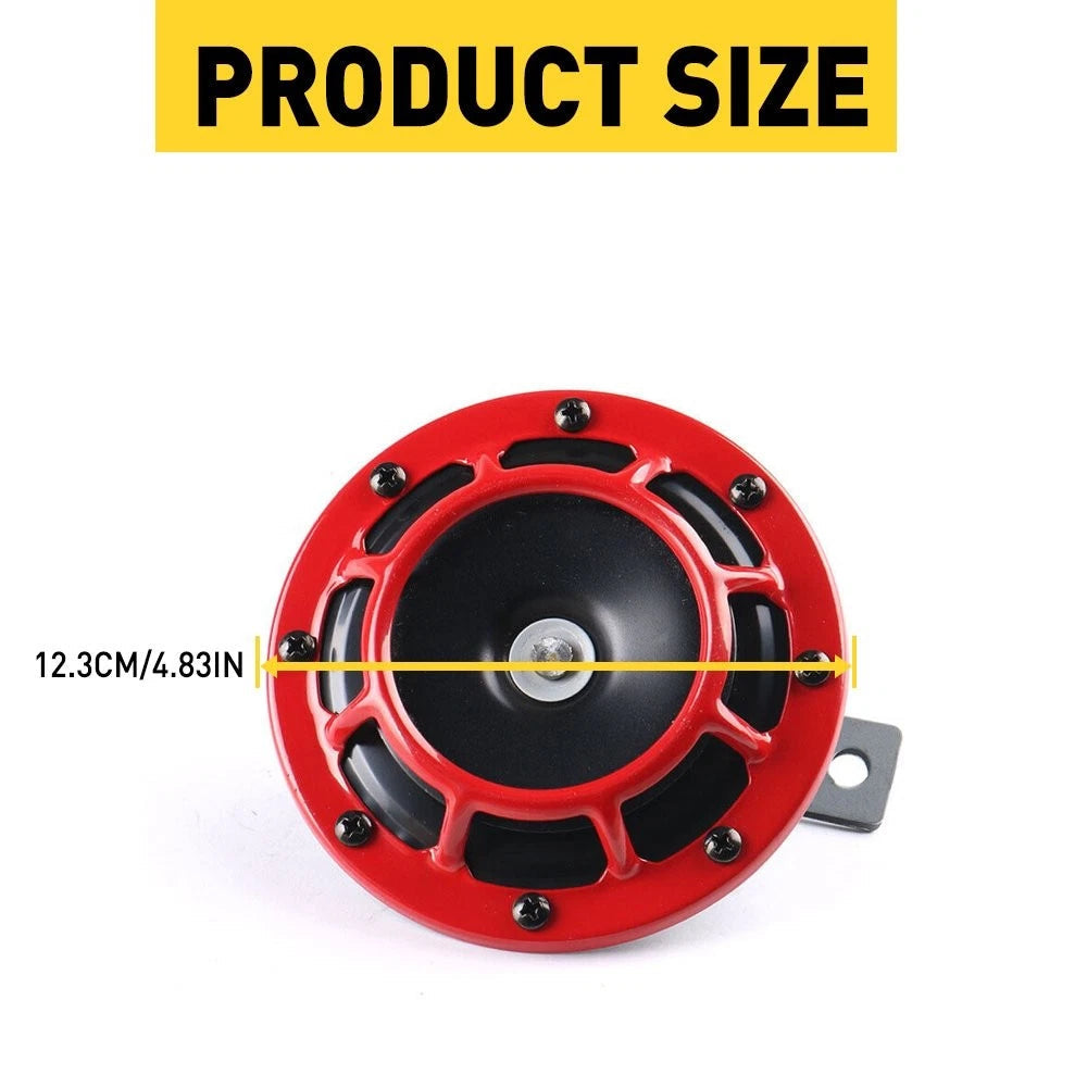 2pcs/set 12V 115DB Super Loud Compact Electric Blast Dual Tone Car Air Horn Kits 6B93BC-57