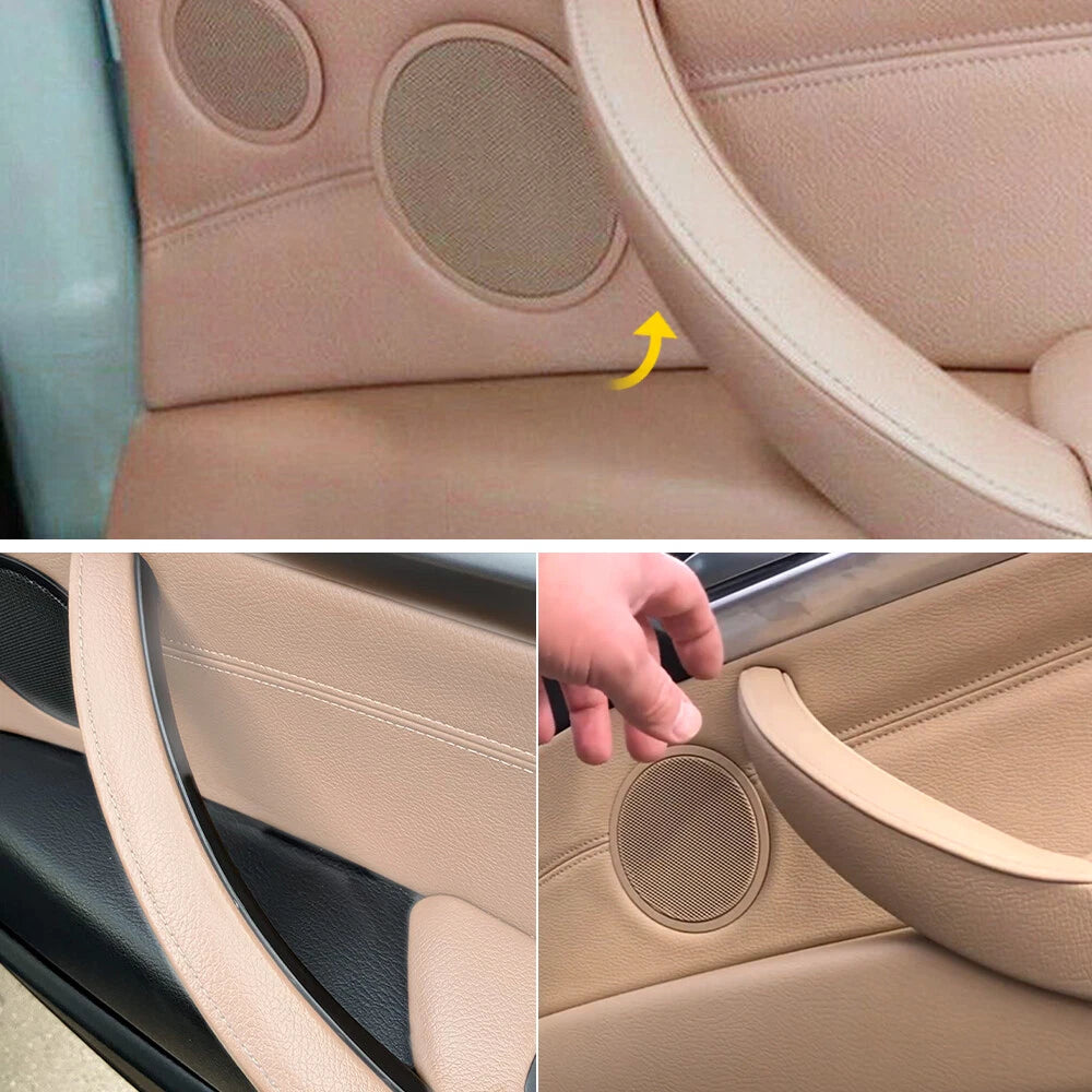 For BMW X5 E70 X6 14-18 Passenger Right Inner Door Handle Pull Trim Cover Beige 6B93BC-57