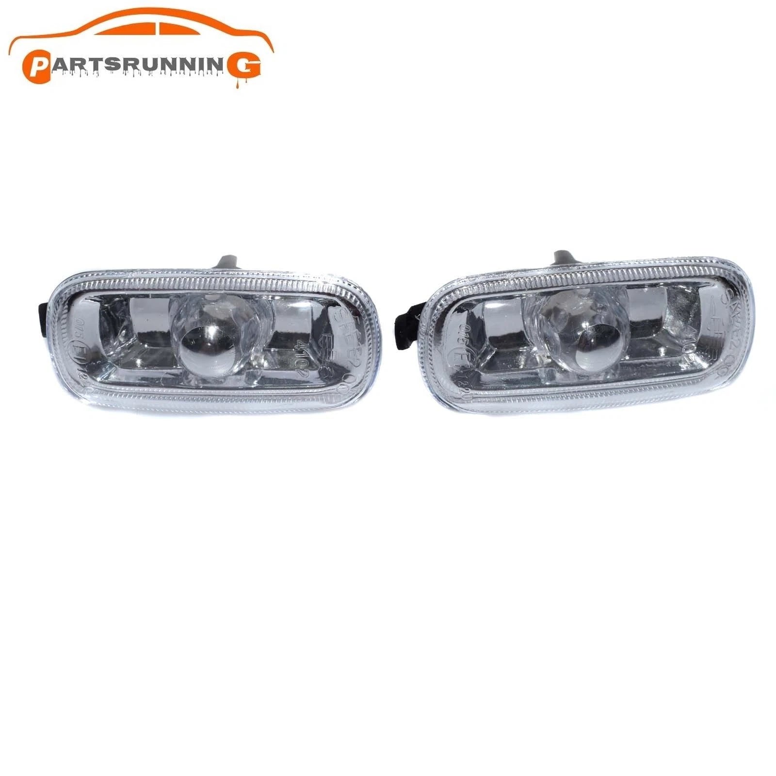 2 X Side Turn Light Cover Clear Lens For 2002-2008 Audi A4 B6 B7 A6 C5 4B0949127 6B93BC-57