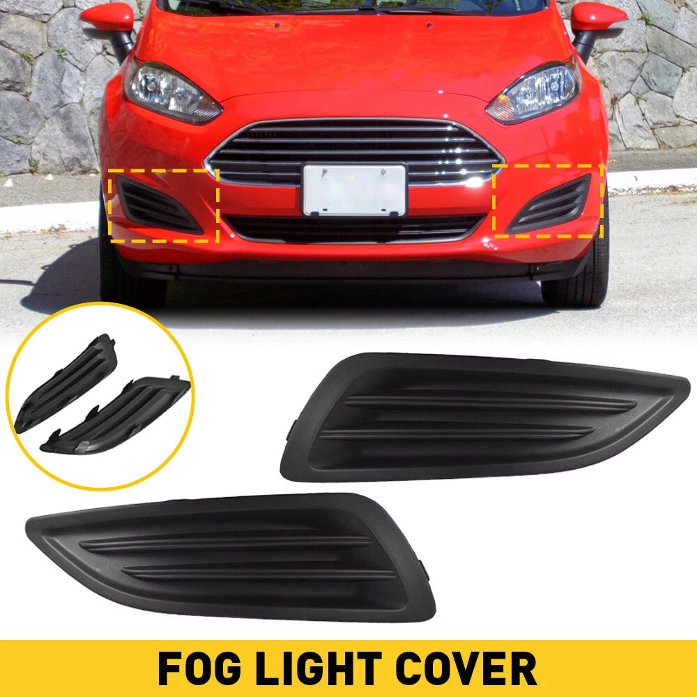 2PCS For 2014-2019 Ford Fiesta Front Bumper Insert Fog Light Cover Left Right 6B93BC-57