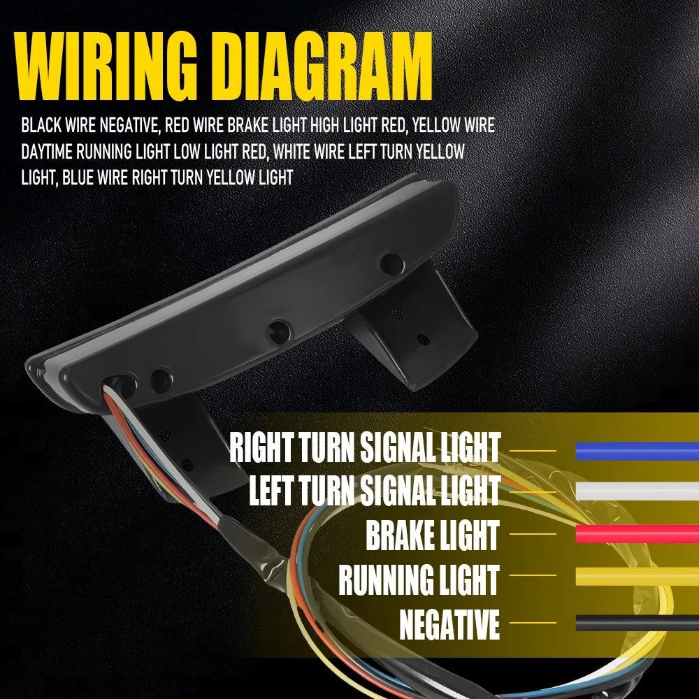 For Honda Shadow Spirit VT 1100 750 Motorcycle LED Turn Signal Brake Tail Lights 6B93BC-57