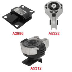 For 2008-2011 Ford Focus 2.0L L4 Engine Motor&Transmission Mount 2986 3103
