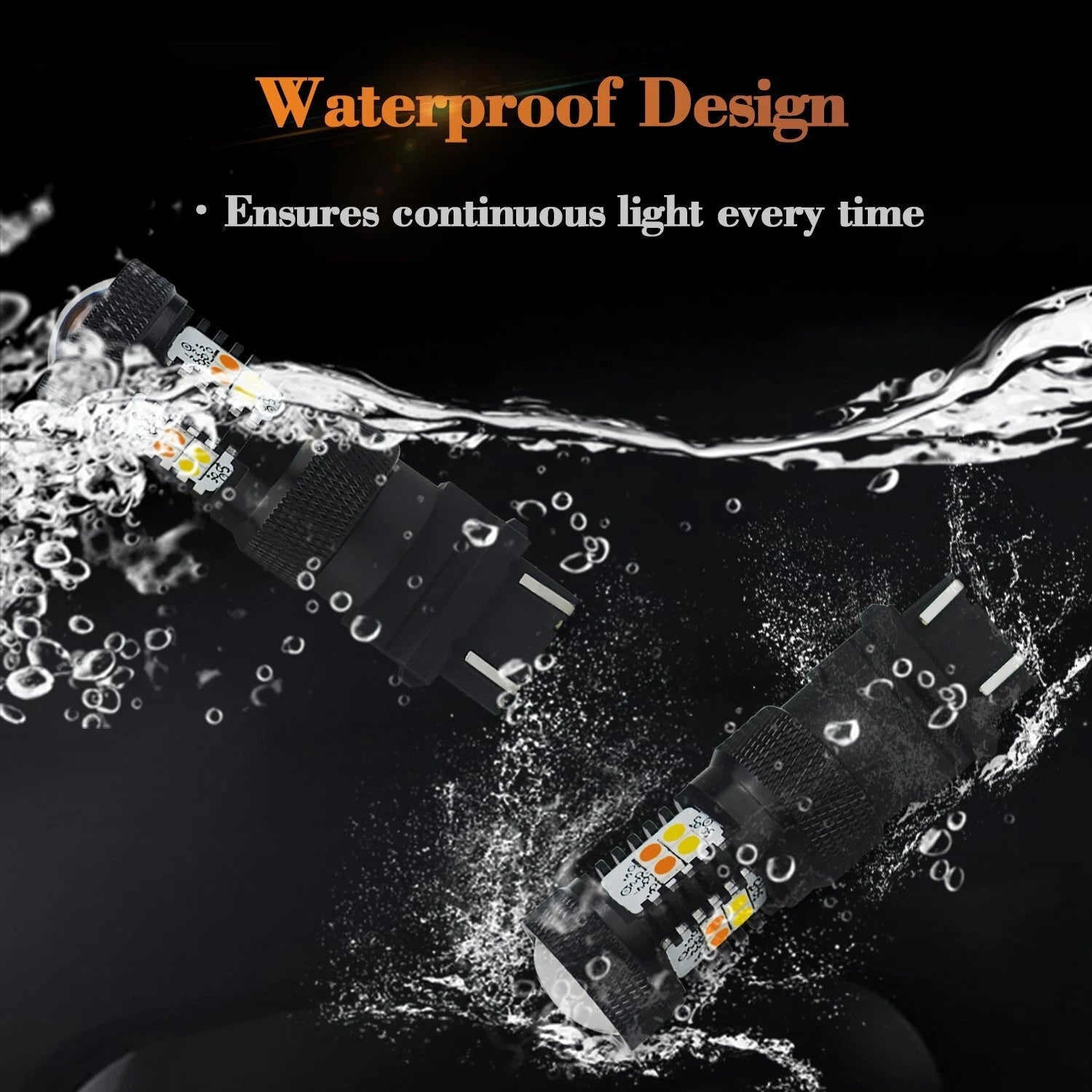 2X 3157 3457A White Amber Dual Color Switchback LED Turn Signal Light Bulb EA 6B93BC-57