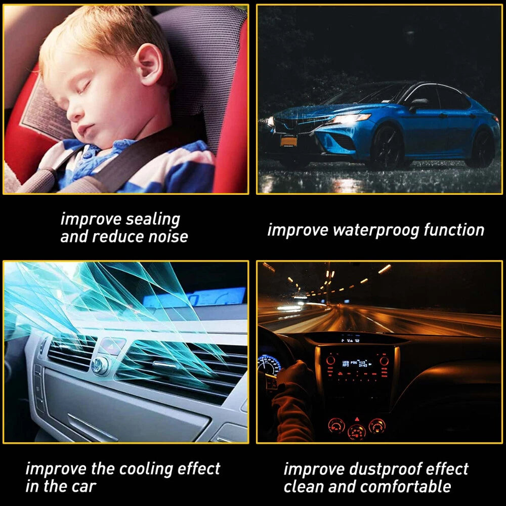 4M Rubber Seal Strip Car Front Rear Side Window Trim Edge Moulding Weatherstrip 6B93BC-57