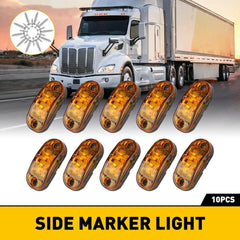 Amber LED Oval Side Marker Lights Truck Trailer Clearance Light Waterproof EOA 6B93BC-57