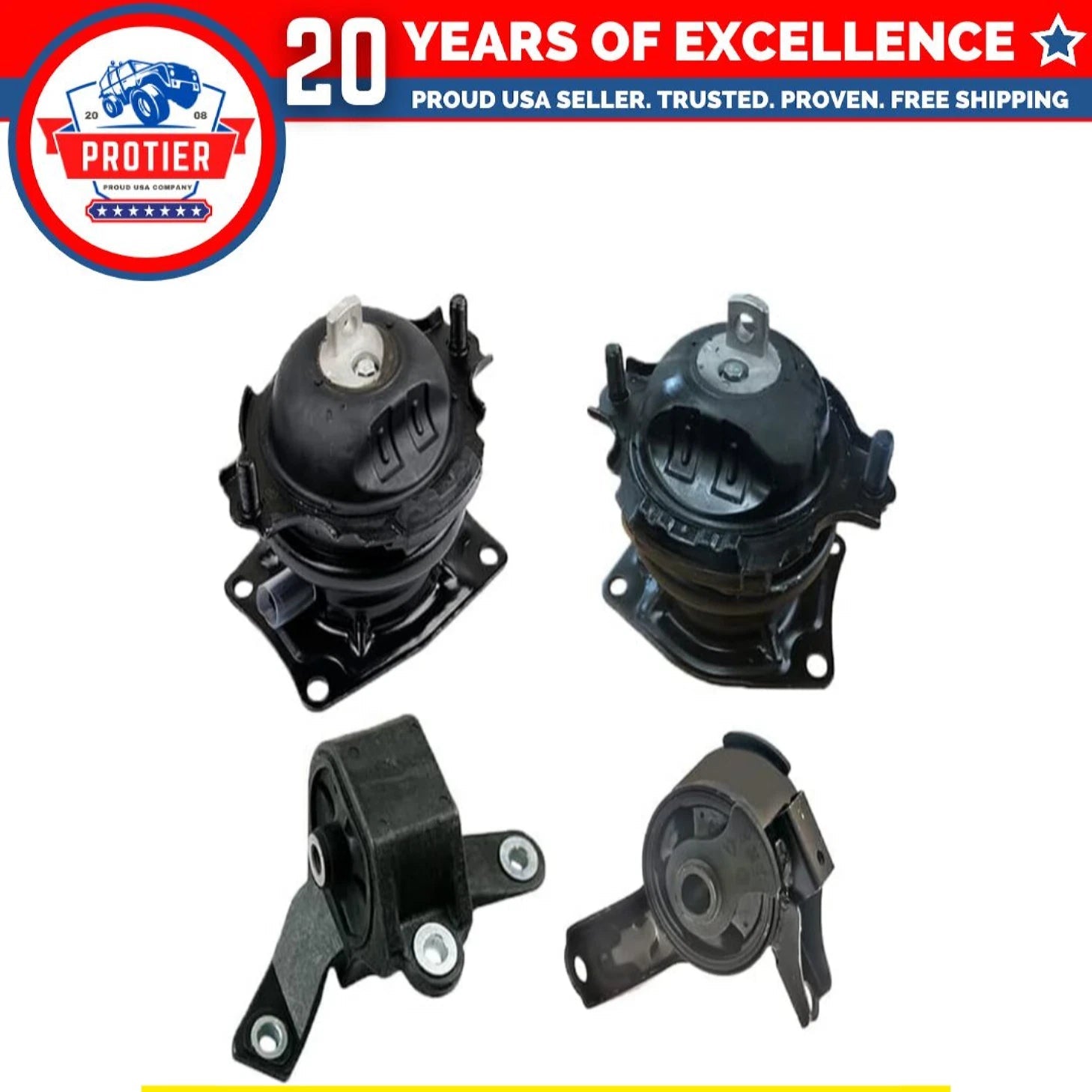 Fits 2009-2015 Honda Pilot 3.5L AWD Engine Motor & Transmission Mount Set 4PCS 6B93BC-57
